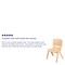 Flash Furniture Natural Plastic Stackable School Chair with 10.5" Seat Height, PK10 10-YU-YCX-003-NAT-GG - alternate 2